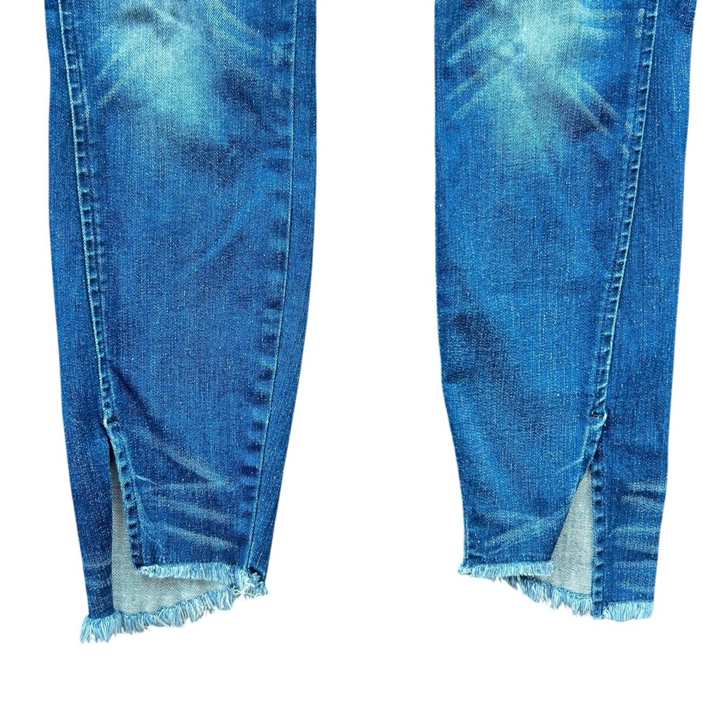 AYR The Skinny Split High Rise w/ Split Hem size 26 Dark Wash Distressed - Picture 6 of 14